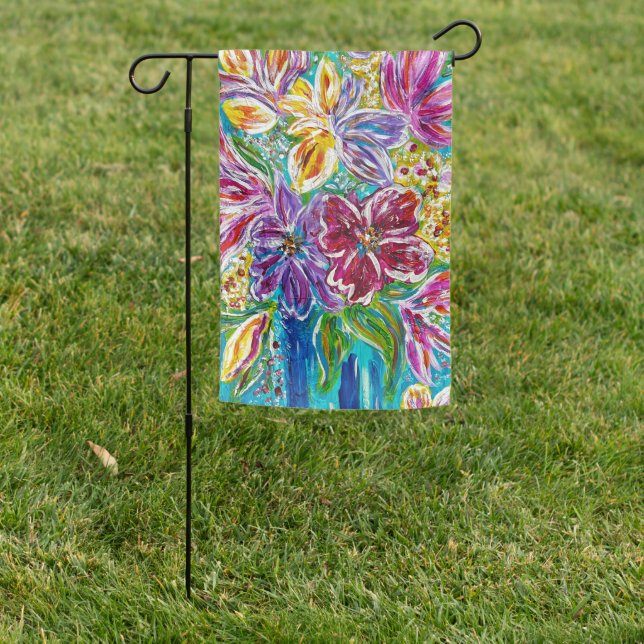 Floral Garden Flag (In SItu)
