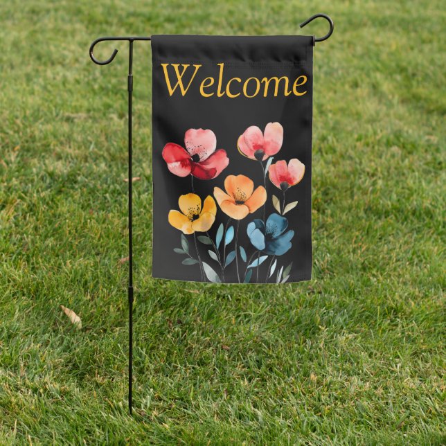 floral garden flag welcome (In SItu)