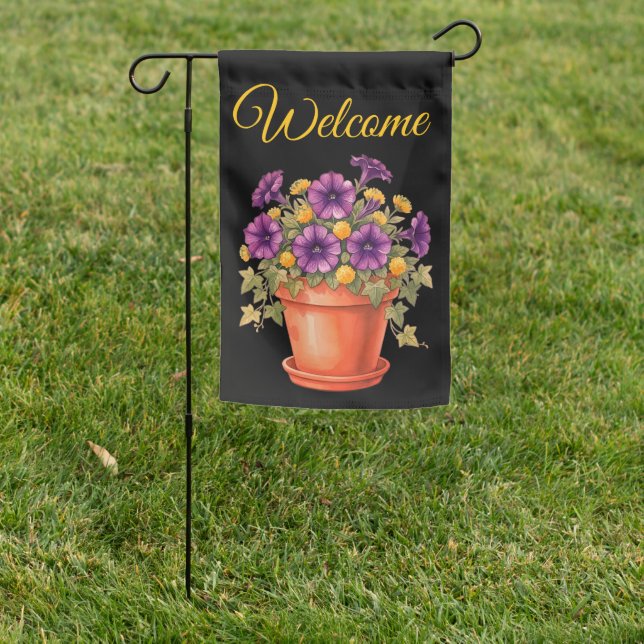 floral garden flag welcome (In SItu)
