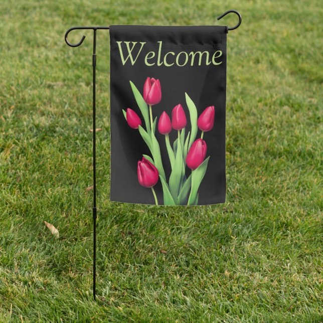 floral garden flag welcome (In SItu)