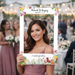 Floral Garden Flowers Wedding Photo Prop Selfie Frame