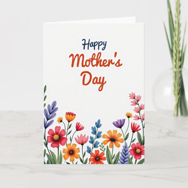 Floral Garden Greeting Card (Front)
