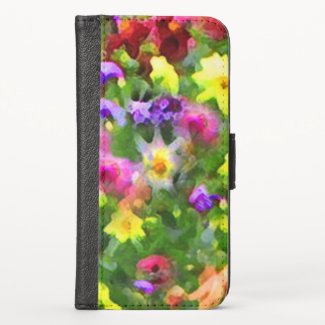 Floral Garden Impressions iPhone X Wallet Case