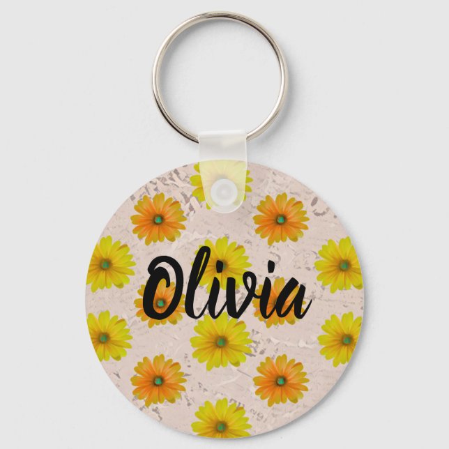 floral garden keychain (Front)