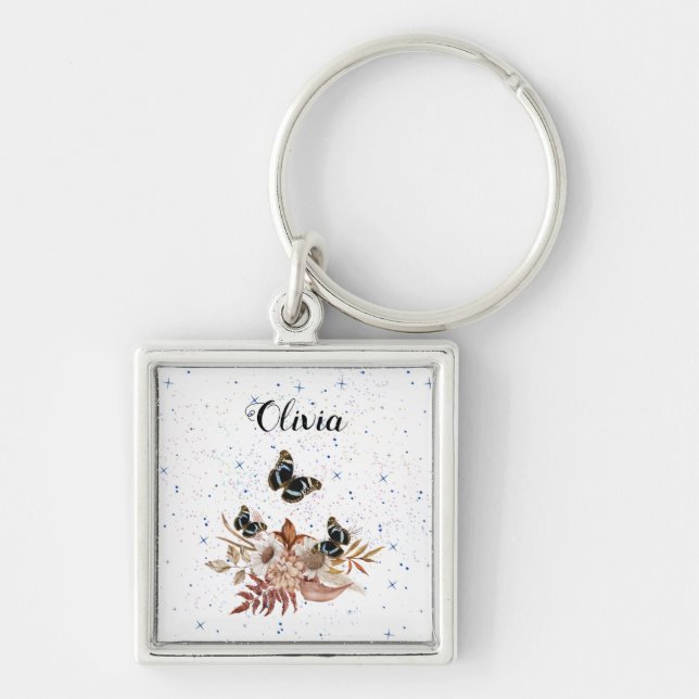 floral garden keychain (Front)