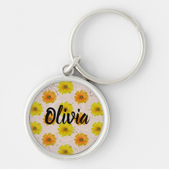 floral garden keychain (Front)