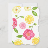 Floral Garden Lemon Girl Baby Shower Invitation (Back)