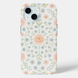 Floral Garden Mandala Phone Case | Pastel Watercol