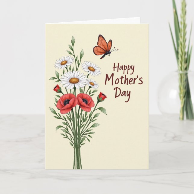 Floral Garden Message Card (Front)