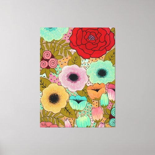 Floral Garden Painting Art Pip Gerard Canvas Print