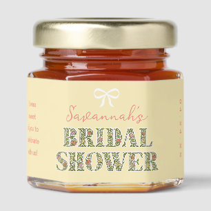 Floral Garden Party Bridal Shower Honey Jar Favors