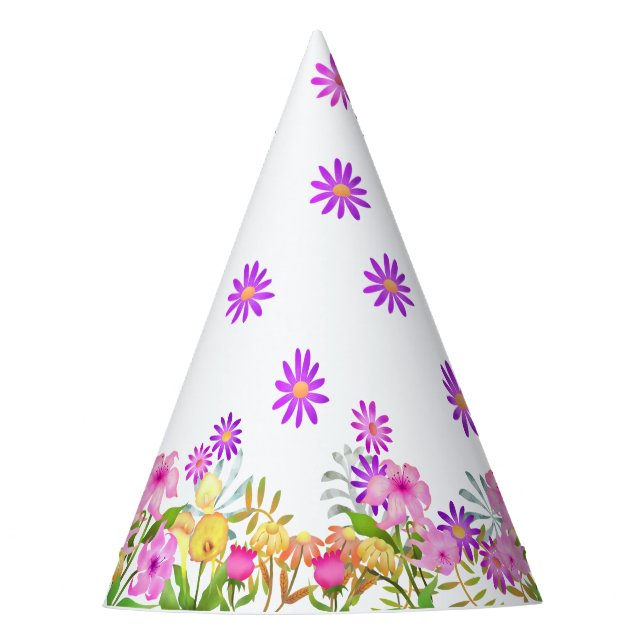 Floral Garden  Party Hat (Front)