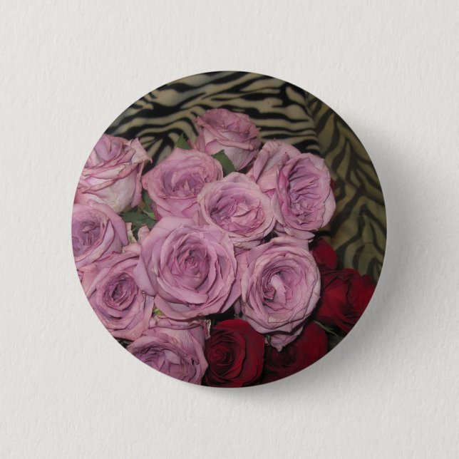 Floral Garden Pinback Button (Front)