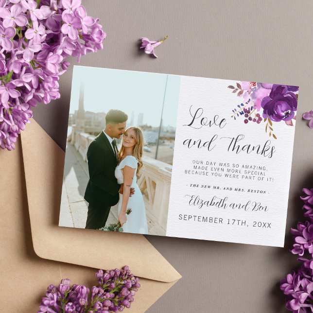 Floral Garden Purple Lilac Lavender Thank You (Creator Uploaded)