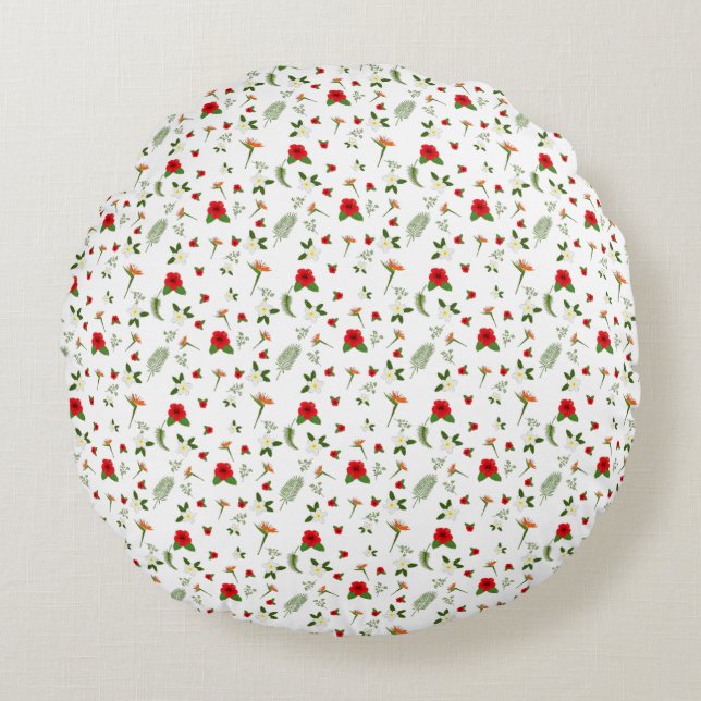 Floral Garden  Round Pillow (Front)