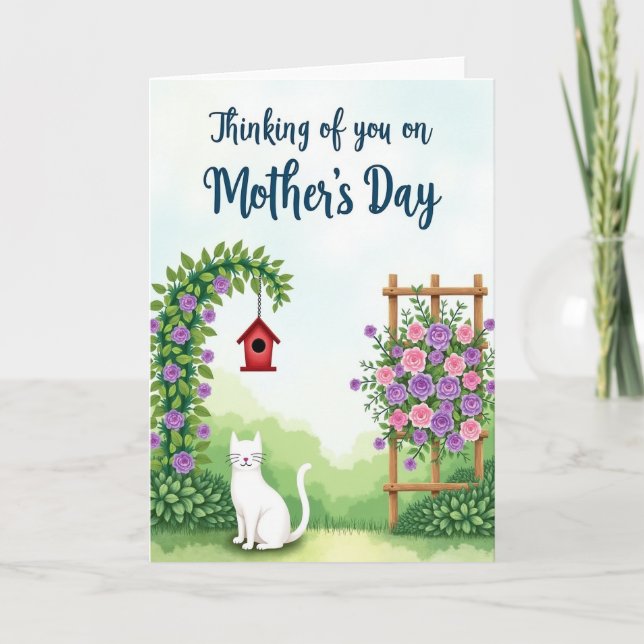 Floral Garden Scene Card (Front)