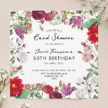 Floral Garden Shower by Mail Birthday Invitation<br><div class="desc">This bright floral garden card shower by mail birthday invitation is a cheerful and meaningful way to celebrate a woman’s milestone birthday without throwing a traditional party. The front features a classy invitation layout framed by vibrant watercolor flowers, perfect for a spring or summer birthday. On the back is a...</div>