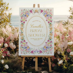 Floral Garden Spring Bridal Shower Foam Board