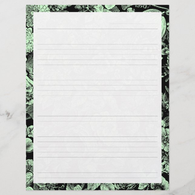 Floral/Garden Stationery [Ruled] (Front)