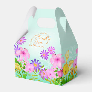 Floral Garden Tent Favor Box