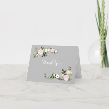Floral Garden Thank You Notes by Whimzy_Designs at Zazzle