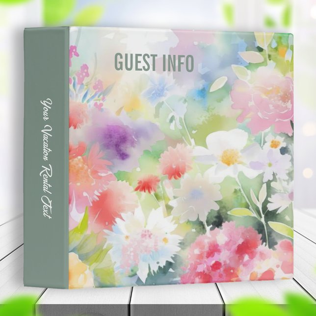 Floral Garden Vacation Home Rental 3 Ring Binder (Creator Uploaded)