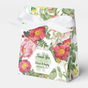 Floral Garden, Watercolor & Geometric Wedding Favor Boxes