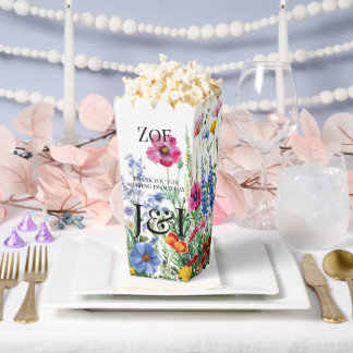 Floral garden wedding favor boxes