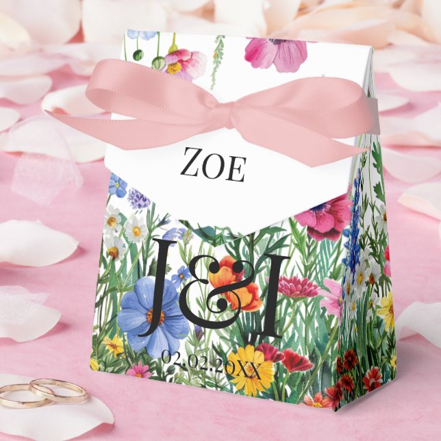 Floral garden wedding favor boxes (Wedding)