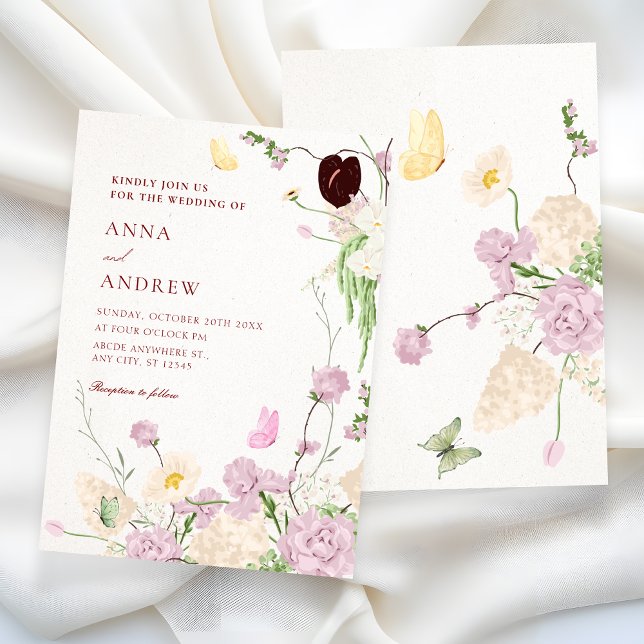 Floral garden wedding invitation (Creator Uploaded)