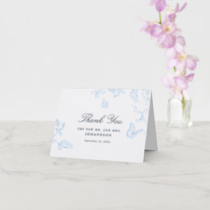 Floral Garden Wedding Letterpress Thank You Card