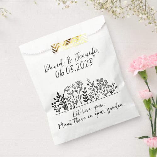 Floral Garden Wedding Seed Paper Bags