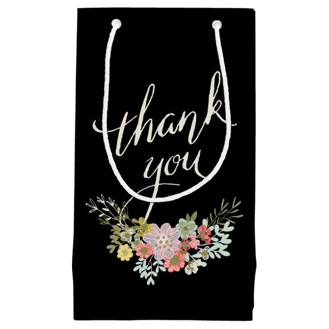Floral Garden Wedding Thank You Favor Gift Bags (Front)