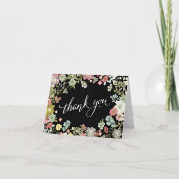 Floral Garden Wedding Thank You Note Cards by Pip_Gerard at Zazzle