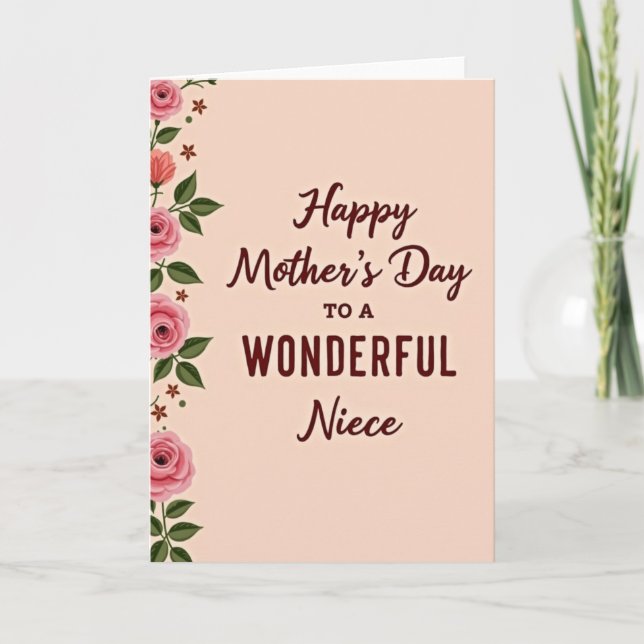 Floral Garland Best Card (Front)