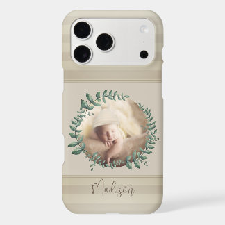 Floral Garland Eucalyptus New Baby Photo iPhone 17 Pro Max Case