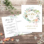Floral Garland Gold New Address We've Moved Home  Announcement Postcard
