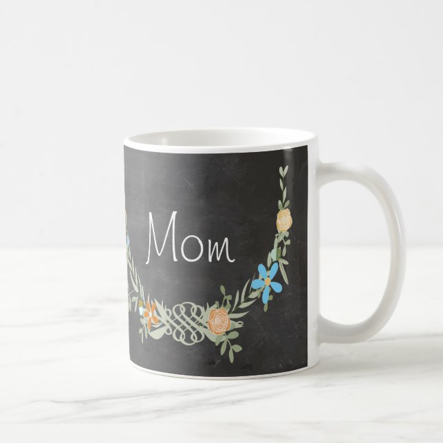 Floral Garland Mom Mug (Right)