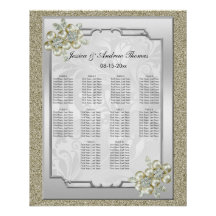 Floral Gem Silver Framed, Gold & Silver Wedding