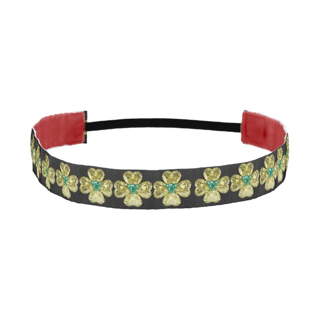 floral gemstones  athletic headband (Front)