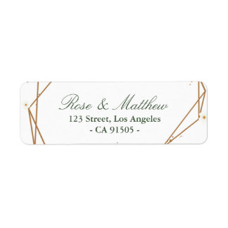 floral geometric address label