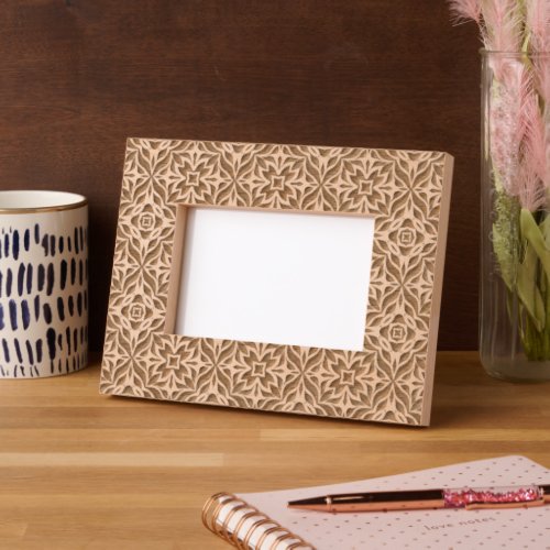 Floral Geometric Laser Etched Picture Frame Floral Geometric Laser Etched Picture Frame