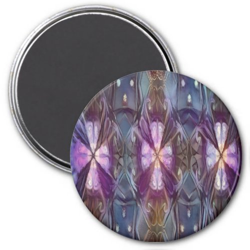 Floral Geometric Pattern in Retro Colors Magnet