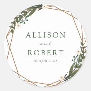 floral geometric sticker