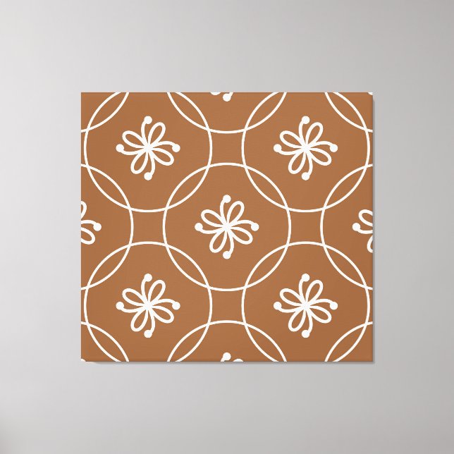 Floral geometric: vintage art pattern. canvas print (Front)
