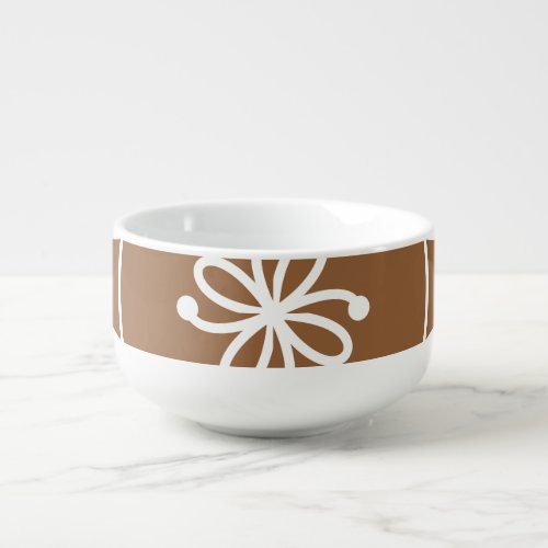 Floral geometric vintage art pattern soup mug