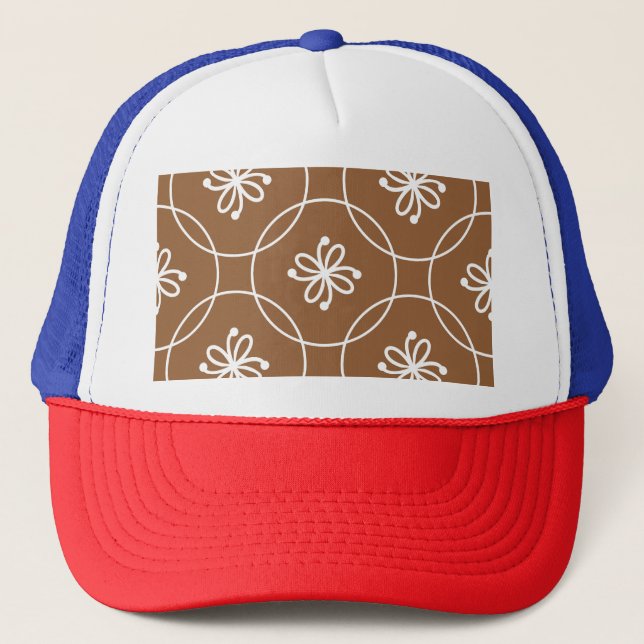 Floral geometric: vintage art pattern. trucker hat (Front)