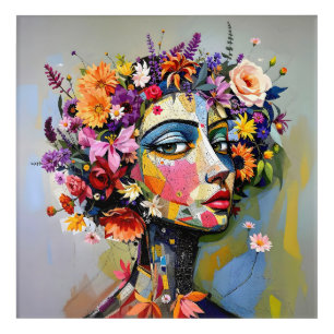 "Floral Geometry" – A Botanical Portrait Acrylic Print