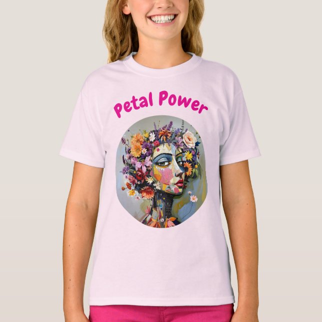 "Floral Geometry" – A Botanical Portrait T-Shirt (Front)