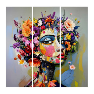 "Floral Geometry" – A Botanical Portrait Triptych